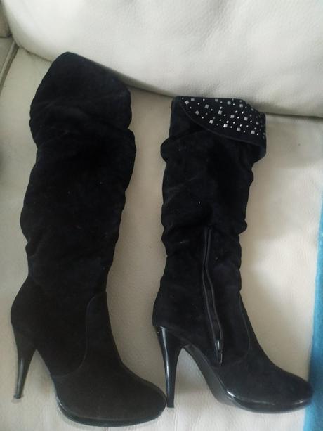 Cizmy semisove na opatku raz obute, 36