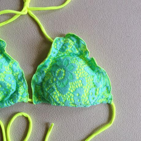Cipkovane zelene bikiny beach plavky vel.s/m, m / s