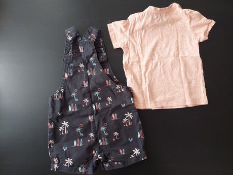 Krátke nohavice na traky a tričko, veľ. 86, f&f,86