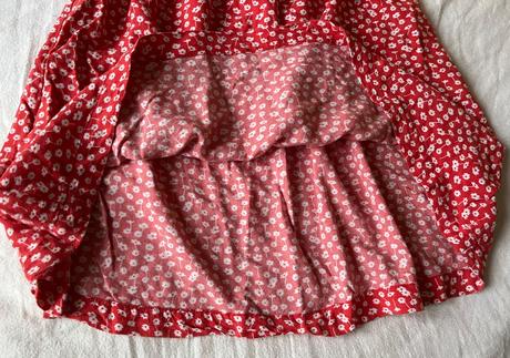 Červeno - biela kvetovaná sukňa, c&a, xs/s, c&a,xs