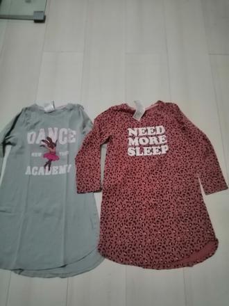 Nočné košieľky pre dievčatka 2 ks vel. 134-140, h&m,134