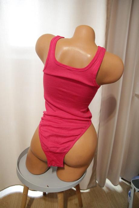 Ružový body top, xs, xs