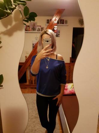 Modré tričko -top, m