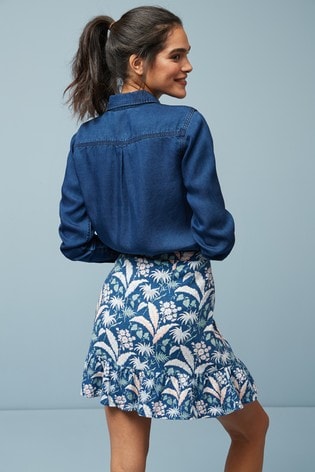 Sukňa s volanovym lemom. nová s visačkou., next,40