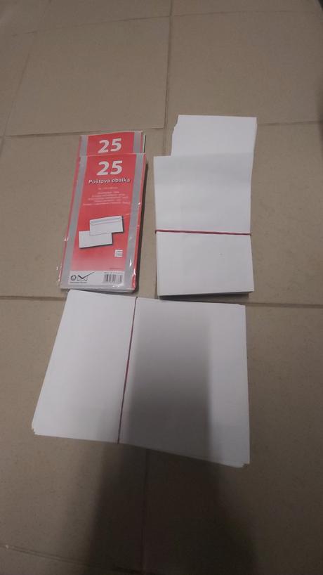 Obálky rôzne - kancelárske potreby, 