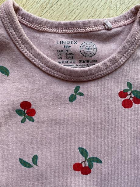 Body ruzove brusinky vel.74, lindex,74