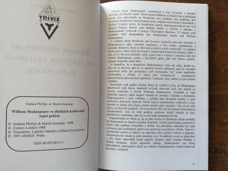 William shakespeare ve službách královské tajné po, 