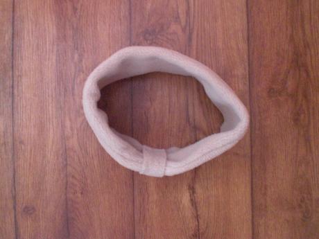 Béžová flísová čelenka obojstranná, 