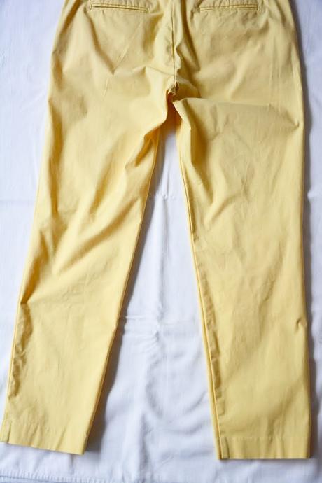 Prémiové žlté chino nohavice stefanel, 38