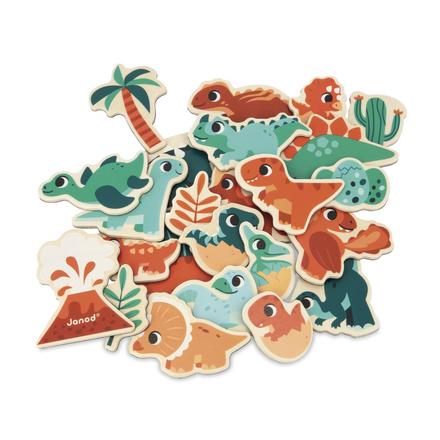 Drevené magnetky dino 24ks, 