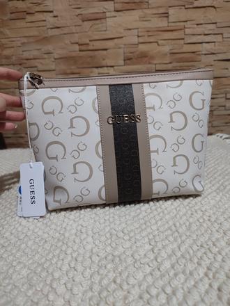 Guess kabelka taška béžová hnedá, guess