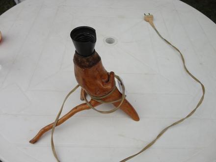 Drevená lampa - dekoračná, retro, 