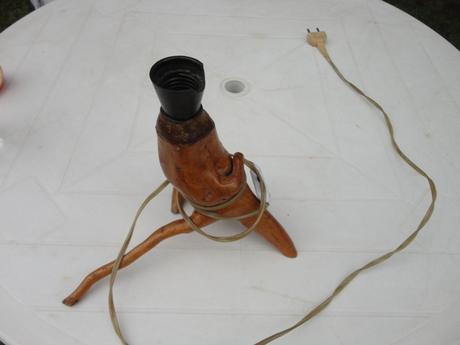 Drevená lampa - dekoračná, retro,