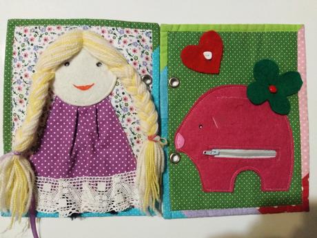 Quiet book - šitá látková kniha, 