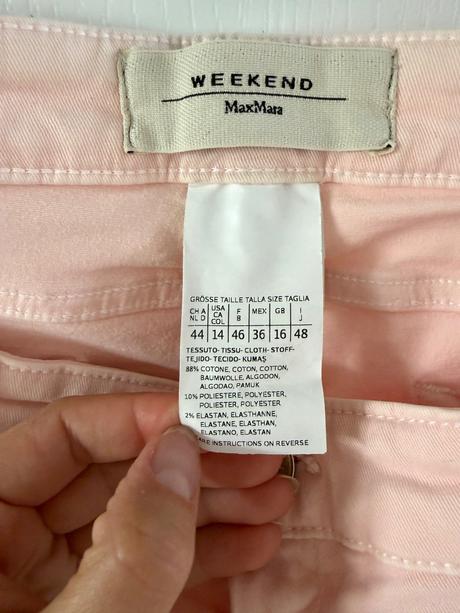 Svetloružové džínsy weekend max mara, l