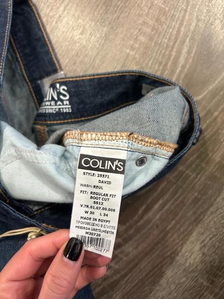 Colins nove panske regular fit rifle w30l34, colins,30