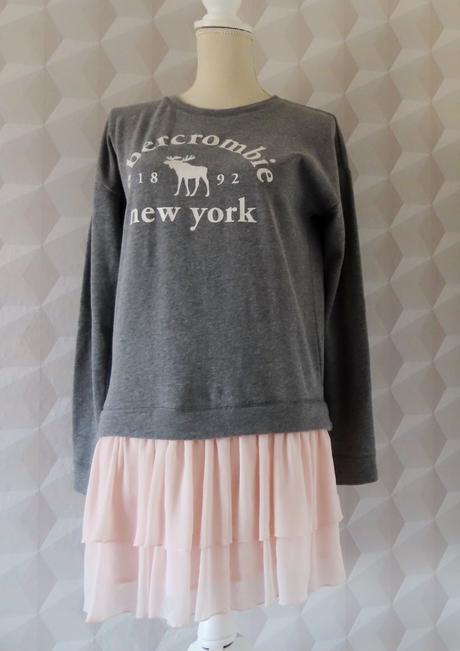 Abercrombie&fitch, mikinové šaty 15-16r./xs, abercrombie&fitch,164