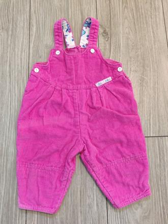 Menčestrové nohavice s trakmi, 68