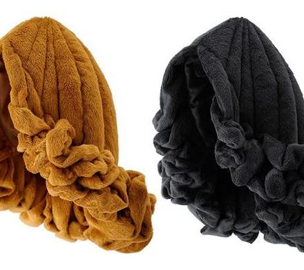 Látková parochňa - hnedá a čierna,