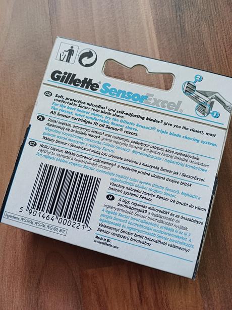 Nové hlavice na strojček gilette sensor excel, 