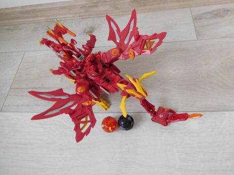Bakugan drak červený-30 cm,, 