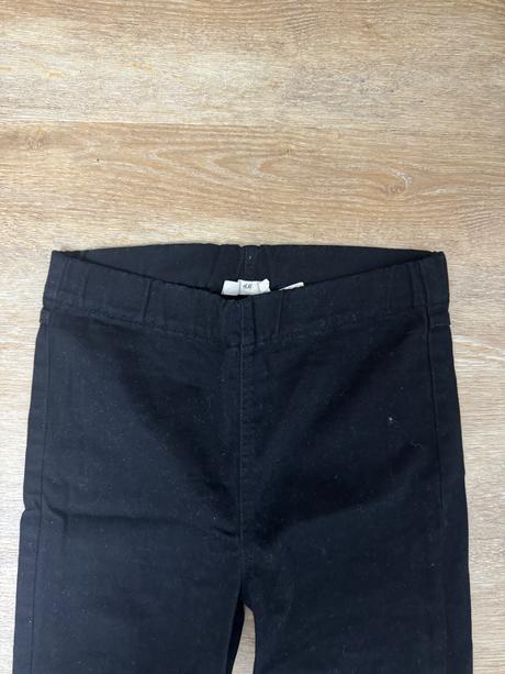 Čierne slim nohavice, h&m,164