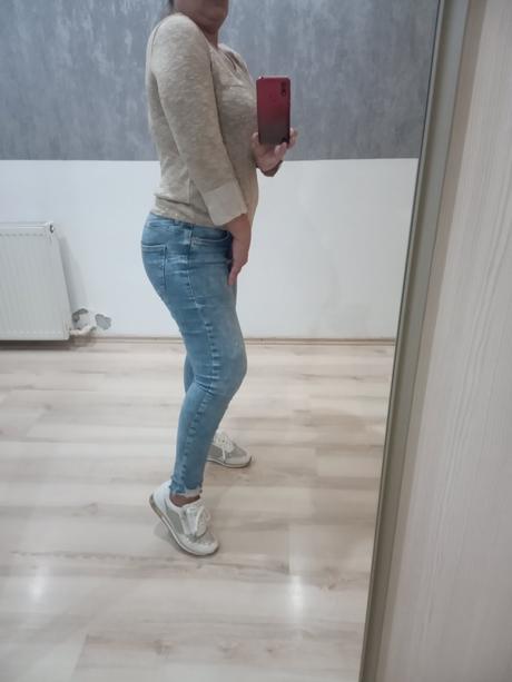 Pulóver bežovozlaty, l