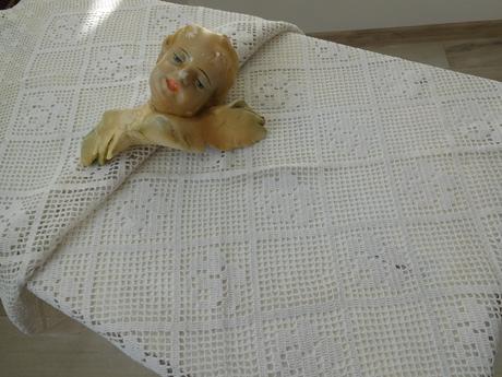 Anjelik cca 70 rokov starý sádrový, 