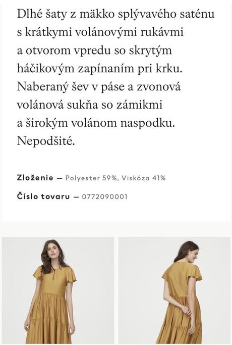 Dlhé šaty zo saténu, h&m,xs