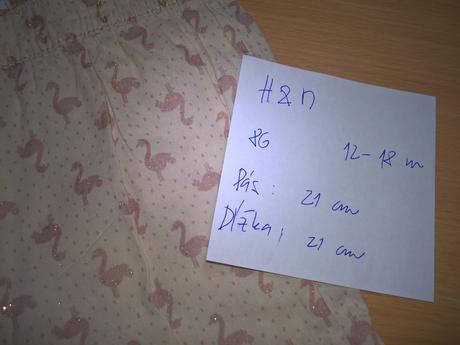 Plameniakove kratasky hm 86 12-18 m, h&m,86