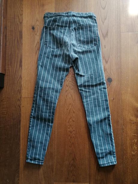 Pruhované nohavice, bershka,34