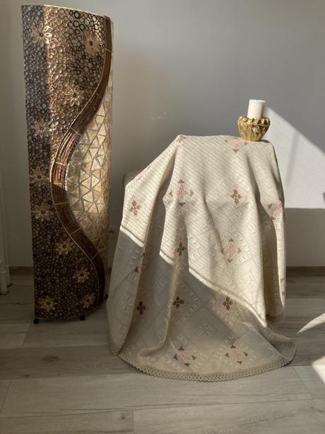 Obrus krémový -priemer-175 cm,, 