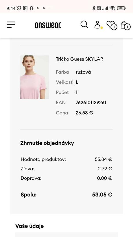 Tričko guess skylar ružová l, guess,l