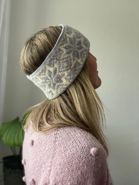 Pletená čelenka dvojvrstvová, 56