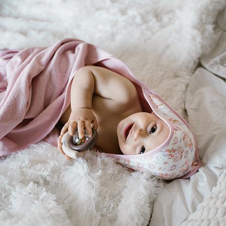 Babyono detská osuška s kapucňou 100x100cm ružová, 