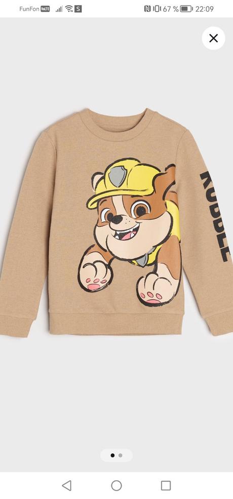 Mikina rubble paw patrol, sinsay,116