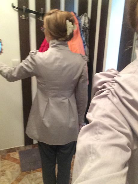 Prechodný šedý - sivý kabátik 38, m