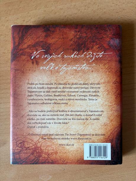 Kniha the secret / tajomstvo (rhonda byrne), 