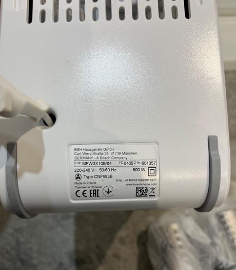 Mlynček na mäso bosch mfw3x10b 500w, bosch