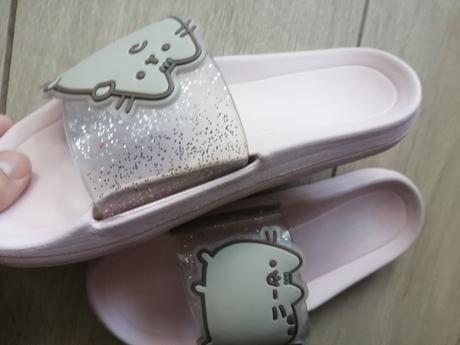 Šľapky plážové, domáce s pusheen mačkou, reserved,31