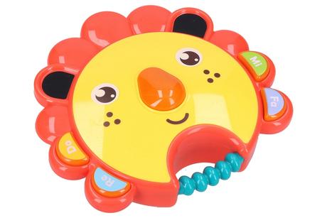 Piánko s melódiami lev 15 cm,