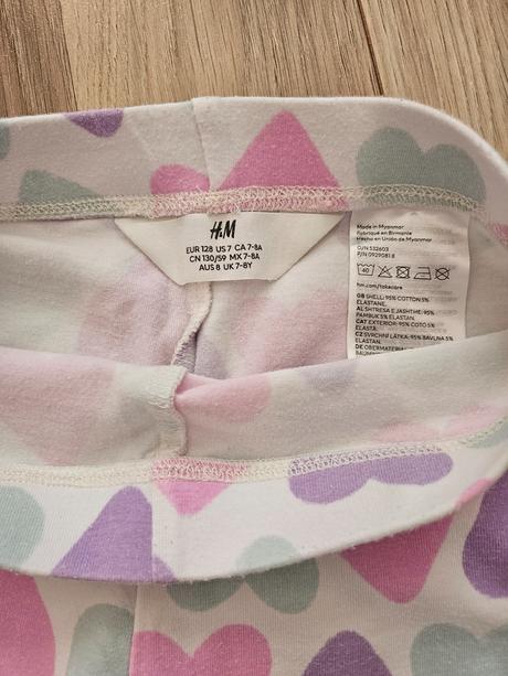 Srdiečkové legíny, h&m,128