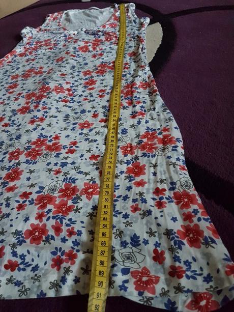 Biele viskózové šatky s kvietočkami vel.m, m