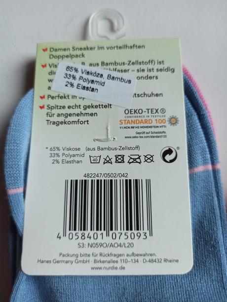 Bambusové ponožky nízke, 2 páry, 40 / 42