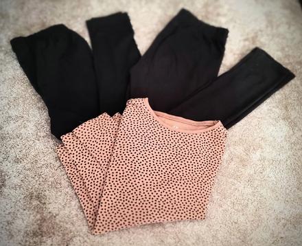 Legíny s tričkom, h&m,146