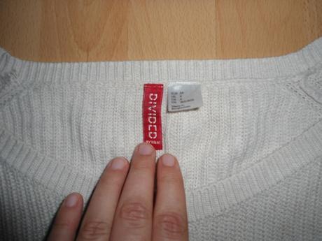 Kremovy svetrik divided, h&m,xs