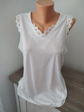 Dámske tričko, top k sukni s krajkou m aj menšie l, 38