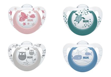 Nuk silikónový sumlík genius color 6-18m, 2ks, nuk