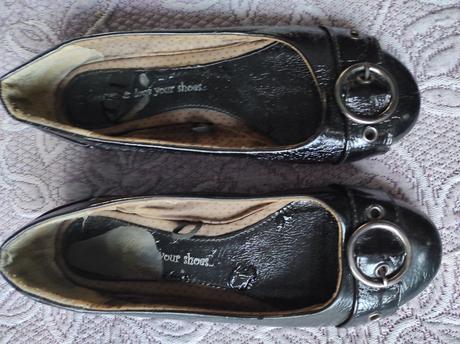 Čierne lakované baleríny zn. george, veľ. 40, george,40