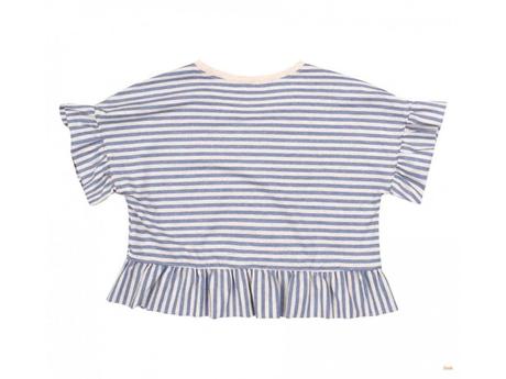 Dievčenské letné pruhované tričko, 128 / 134 / 146